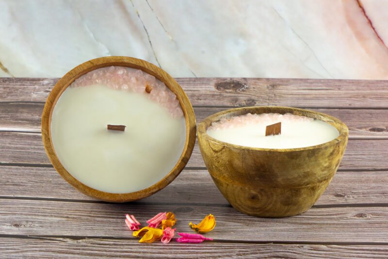 Rituales de Fragancia en Tarro de Bambú - Vainilla, Gardenia y Rosa